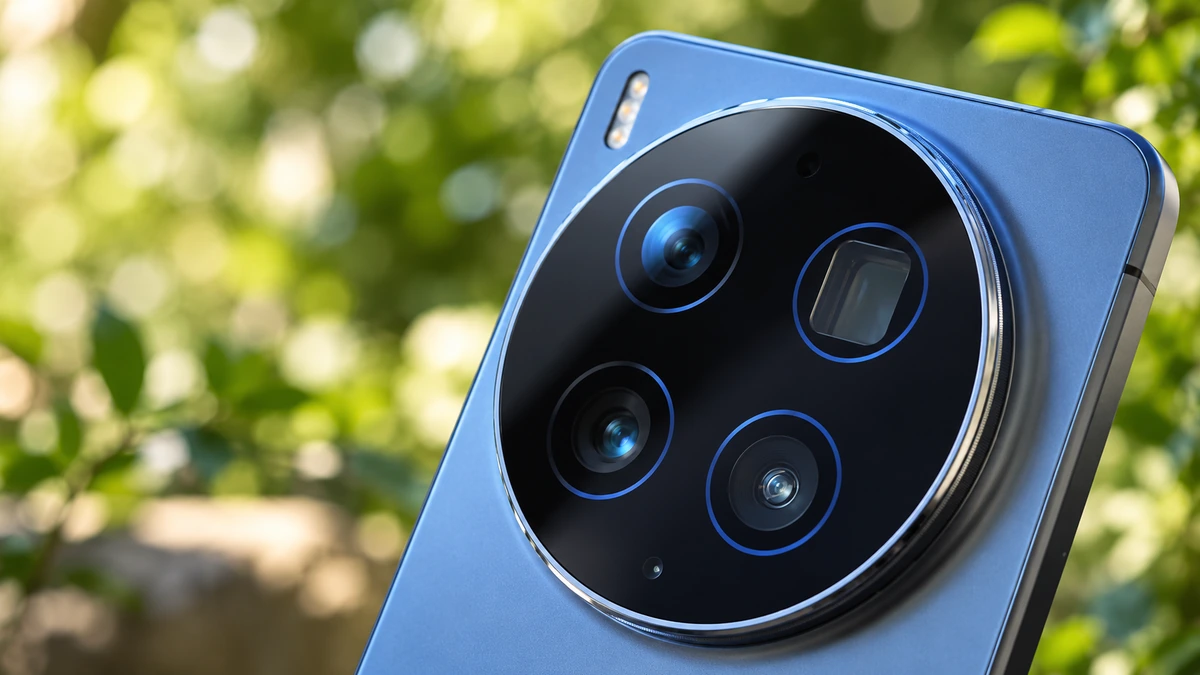 هاتف Vivo X500 Ultra باللون الأزرق مع كاميرا تقريب متوقعة بدقة 200 ميجابكسل